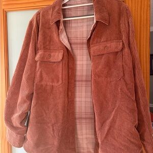 Women's Corduroy Utility Jacket - Brown